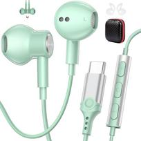 USB-C ausinės, skirtos „Samsung“ S26, S25, S24, S23, S22, A56, A16, A17 modeliams, žydros spalvos