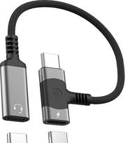 USB-C ausinių adapteris, skirstytuvas, C tipo įkroviklis, garso įranga, skirta „iPhone 17“, „16“, „13“, „Pro Max“; suderinamas su „Samsung S25“; „Jack Dongle“; dvigubas adapteris; kabelis; jungtis „Apple“; „iPad“; DAC; ausinės; greitojo įkrovimo keitiklis