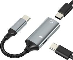 USB-C ausinių adapteris-skirstytuvas, C tipo įkroviklis, skirtas „iPhone 17“, „16“, „15“ ir „Pro Max“; suderinamas su „Samsung S25“; garso donglis, lizdas, dvigubas adapteris, kabelis, ausinių jungtis „Apple“ konverteris, jungtis, greitasis įkrovimas