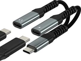 USB-C ausinių skirstytuvas, C tipo garso ir įkrovimo adapteris, skirtas „iPhone 17“, „16“ ir „Pro Max“; jungtis, dvigubas adapteris, kabelis, ausinių jungtis, „Apple“ konverteris, greitasis įkrovimas; suderinamas su „Samsung S26“, DAC