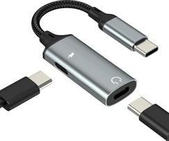 USB-C ausinių skirstytuvas-adapteris, C tipo įkroviklis, skirtas „iPhone 17“, „16“, „15“ ir „Pro Max“; suderinamas su „Samsung S26“; garso jungtis, lizdas, dvigubas adapteris, kabelis, ausinių keitiklis, greitasis įkrovimas „Apple“ įrenginiams, dvigubas