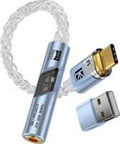 USB-C DAC adapteris DAC1 PRO „Blau“ ausinių adapteris USB-C