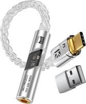 USB-C DAC adapteris DAC1 PRO „Silber“ ausinių adapteris USB-C