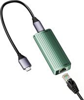 USB-C į 10Gbps Ethernet adapteris, USB 3.2 Gen 2x2 Type-C į RJ45 10G LAN tinklo raktas su „Realtek RTL8159“ lustu, suderinamas su „Thunderbolt 3/4“, skirtas „MacBook“, „Windows 11“ nešiojamiesiems kompiuteriams, NAS ir stacionariems kompiuteriams