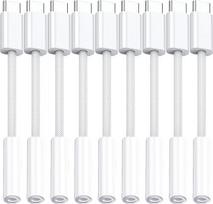 USB-C į ausinių lizdą adapteris, USB-C į 0,12 colio garso adapteris, suderinamas su „iPhone 16“, „iPhone 15“, „Samsung Galaxy S25“, „S24“, „S23 Ultra“, „Note 20“, „iPad Pro“, „MacBook“, „Pixel XL“ ir kitais įrenginiais, 10 vnt. rinkinys