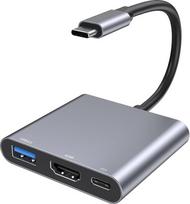 USB-C į HDMI adapteris, USB-C skaitmeninis AV daugiaportis koncentratorius su 4K HDMI, USB 3.0 ir 100 W PD, C tipo į HDMI adapteris, skirtas „MacBook Pro“/„Air“, „iPad Pro“/„Air“, „Samsung“, „Surface“ ir „HP“ įrenginiams