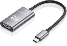 USB-C į HDMI adapteris, palaikantis 4K ir 60 Hz, skirtas „MacBook Pro“/„Air“, „iPhone 15“ serijos įrenginiams, „Samsung Galaxy“, „iPad Pro“, nešiojamiesiems kompiuteriams, monitoriams, televizoriams ir projektoriams