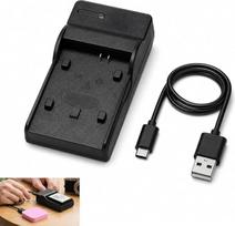 USB-C įkroviklis, skirtas „Sony NP“-BG1, NP-FG1, „Cyber-Shot“ DSC-H50, H55, H70, H90, HX30V, HX5V, HX7V, HX9V, W150, W200, W220, W230, W290, W300, USB įkroviklis, LCD įkroviklis, baterija, fotoaparatas, skaitmeninio fotoaparato priedai