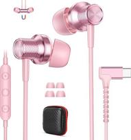 USB-C laidinės ausinės, skirtos „Xiaomi REDMI Note 17 Pro Max“ ir „Poco F8“ (rožinės spalvos)