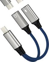 USB-C skirstytuvas, ausinių adapteris, C tipo įkroviklis, dvigubo garso raktas, „Jack“ adapteris, kabelis, ausinių keitiklis, jungtis, skirta „iPhone 17“, „16“, „Pro Max“, suderinama su „Samsung S26“, skirta „Apple“, greitasis „iPad“ įkrovimas