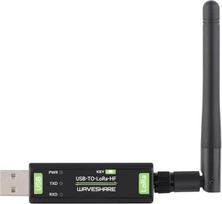 USB–LoRa belaidis duomenų perdavimo modulis, pagrįstas SX1262 mikroschema, palaiko „taškas–taškas“, „taškas–daug taškų“, relės tinklo režimus, AES ir kt. Dažnis 850–930 MHz, nereikalauja tvarkyklės, paprastas naudoti
