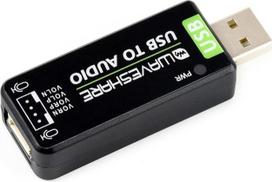 USB–garso adapteris, USB garso modulis – garso plokštė su išoriniu garso keitikliu, skirta „Raspberry Pi“ ir „Jetson Nano“, nereikalaujanti tvarkyklės