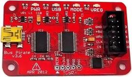 USB–serijinio prievado tiltas, modelis „Bus Pirate V3.6“: serijinis, 1-Wire, SPI, JTAG, serijinio prievado simuliacija