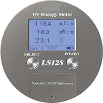 UVB matuoklis, LS128 UV energijos matuoklis, UV galios „Puck“ integratorius su galios ir temperatūros kreivėmis bei energijos matavimais 340 nm–420 nm diapazone, skirtas UV LED ir UV kietinimui