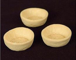 Užkandžių tartaletės, apvalios, skersmuo 5 cm, lengvos, sūrios, 1,55 kg, 184 vnt. pakuotė