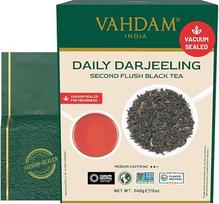 VAHDAM, Darjeeling juodosios arbatos lapai iš Himalajų, (120+ puodelių) 255g | 100% sertifikuota gryna nesumaišyta Darjeeling arbata | FTGFOP1 klasės nesumaišyta arbata | supakuota ir išsiųsta tiesiai iš šaltinio Indijoje