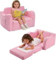 Vaikų sofa, vaikų kėdė nuo 1 metų, sulankstoma „2-in-1“ vaikų sofa, vaikų sofa su nuimamu apvalkalu mergaitėms ir berniukams