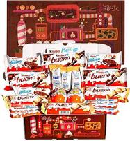 Vaikų šokolado dovanų dėžutė, originali dovana Valentino dienai, gimtadieniui, partneriui: Vaikams Bueno, Maxi, Happy Hippo, Joy/Surprise, Vaikų saldainių dėžutė