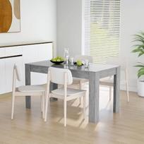 Valgomojo stalai, betono pilkos spalvos medžio imitacija, matmenys 140 x 74,5 x 76 cm, drėgmei atsparus medžiagos, valgomojo stalas, praktiškas stalviršis, virtuvės stalas, suteikia vietos maistui ir gėrimams