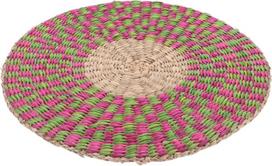 VALICLUD apvalūs, iš jūros žolės austi stalo padėklai su izoliacija – atsparūs karščiui ir dekoratyvūs, skirti valgomojo stalui kaip spalvinga virtuvės stalo dekoracija per Padėkos dieną