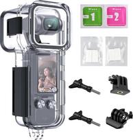 Vandeniui atsparus korpusas, skirtas „DJI Osmo Pocket 3“ – povandeninis korpusas su jutikliniu ekranu, atsparus vandeniui iki 50 m/164 pėdų, su šalmo laikikliu ir 1/4 colio laikikliu bei kitais priedais