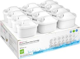 Vandens filtro kasetės 12 dalių rinkinys tinka "Brita Maxtra+" ir "XL" ąsočiams "Max Strength Pro Filter Supply BPA Free" Taip pat tinka "Mavea Maxtra" ir kt.