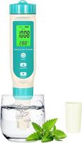 Vandens kokybės matuoklis T8-W7L – 7-in-1 matuoklis: pH / TDS / EC / druskos koncentracija / ORP / SG / temperatūra | IP67 atsparumas vandeniui | ATC kalibravimas | Ekranas su LED apšvietimu, skirtas akvariumams, hidroponikai ir sodui