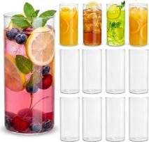 Vandens stiklinių rinkinys: 12 plonų „Highball“ stiklinių, 480 ml talpos aukštų stiklinių, lengvų krištolo „Collins“ stiklinių, skirtų vandeniui, sultims, kokteiliams, „Mojito“ ir viskiui