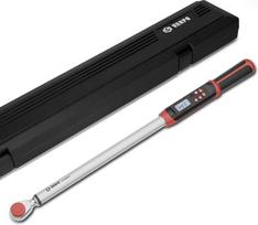 VANPO skaitmeninis sukimo momento raktas, 1/2 colio, 17–340 Nm | Skaitmeninis sukimo momento raktas | Nustatymų atmintis, garsinis signalas ir LED ekranas, ±2 % paklaida, skirtas automobiliams ir motociklams