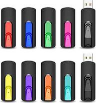 Vansuny USB atmintinė 32GB, 10 vnt., Vansuny USB atmintinė 32GB, 10 vnt., USB 2.0 atmintinė 32GB, ištraukiama, skirta asmeniniam kompiuteriui/Mac/Desktop/Laptop/Game Consoles (įvairiaspalvė, 10 vnt.)