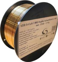 Vario su silicio legiravimu CuSi 3 MIG 2.1461 suvirinimo viela – ritė – 0,8 mm – 1,0 kg – D100 | ER CuSi-A – S Cu 6560 suvirinimo viela ritėje