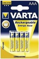 VARTA ACCU įkraunama baterija HR03 „x4“ ENERGY [-] – 10 vnt. rinkinys – VARTA