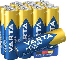 VARTA baterijos AA, 12 vnt., ilgaamžės, šarminės, 1,5 V, idealiai tinka žaislams, belaidėms pelėms, žibintuvėliams, pagamintos Vokietijoje