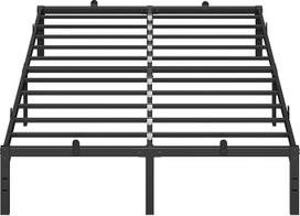 VASAGLE Dvigulės lovos rėmas 140 x 200 cm Metalinis lovos rėmas po lova saugykla Šiuolaikinė svečių lova Lengvas surinkimas Rašalas Juoda RMB134B01