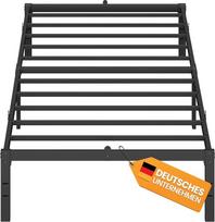 VASAGLE Viengulės lovos rėmas 90 x 200 cm Metalinis lovos rėmas po lovos saugykla Šiuolaikinė svečių lova Lengvas surinkimas Rašalas Juoda RMB132B01