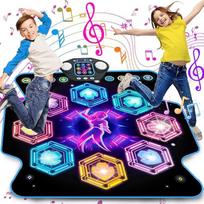 VATOS šokių kilimėlis vaikams, muzikinis kilimėlis su 8 LED lemputėmis, Montessori gimtadienio dovana, nuo 3 iki 12 metų