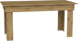 VBChome Stalas 160 x 80 x 75 cm "Artisan" ąžuolinis valgomojo stalas Restorano stalas Svetainės stalas Universalus stalas Virtuvės valgomojo stalas Lengvai valomas ąžuolinis stalas "Artisan