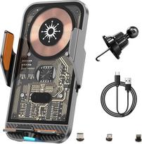 VBESTLIFE telefono įkroviklis, belaidis automobilinis įkroviklis su automatiniu prispaudimu, greitasis įkrovimas 4,7-7 colių telefonams (C11)