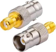 Vecys SMA į BNC RF adapterio jungtis SMA moteriškos lyties į BNC moteriškos lyties adapteris, skirtas SDR mėgėjiškam radijo imtuvui Baofeng rankiniam radijo imtuvui, elektronikai, belaidžio vaizdo stebėjimo kameros skenerio radijui