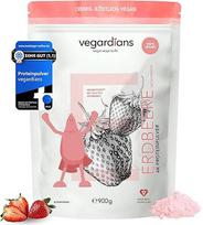 VEGARDIANS Innovative Vegan Protein Powder Strawberry (900 g) - tikros braškės - kreminės konsistencijos, skanūs ir tirpūs, idealiai tinkantys mėgautis - be sojos ir kviečių - veganiški baltymų milteliai