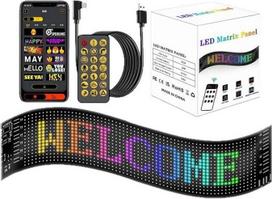 Velnio akių šviesa 10 x 35 cm LED akys programuojamam slankiojančiam ženklui Šviečiantis ženklas su programėlės valdymu 2 vnt.
