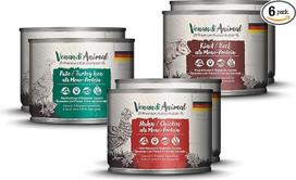 Venandi Animal Premium drėgnas maistas katėms, I pavyzdinė pakuotė, vištiena, kalakutiena, jautiena, 6 x 200 g (6 vnt.), natūralus, be grūdų