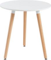 Vente-unique - Valgomojo stalas 2 asmenims - MDF ir bukas - Baltas - ROLENA