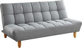 Vente-unique Sofa lova 3 asmenims, išskleidžiama Click Clack Audinys, Esteban - Pilka - Viengulė lova