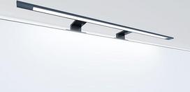 Veršio medžiaga baldams LED vonios kambario šviesa Juoda 740 mm veidrodinė lempa Paviršiaus lempa Šviesos spalva: šilta balta