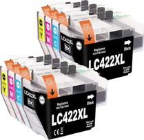 Veson 8X LC422XL LC-422XLVAL spausdintuvo kasetės suderinamos su Brother LC422 LC-422XL kasetėmis, skirtomis Brother MFC-J5740DW MFC-J5340DW MFC-J5345DW MFC-J6940DW MFC-J6540DW (2 juodos spalvos, 2 žydros spalvos, 2 geltonos spalvos, 2 purpurinės spalvos)