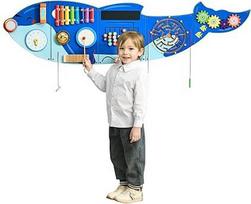 VEVOR "Orca" veiklos sienelė, "Busy Board" skydeliai, 12 žaidimų, Montessori sensorinis sieninis žaislas 3-12 metų vaikams, mokymosi veiklos centras, idealiai tinka žaidimų kambariui, vaikų darželiui, klasei