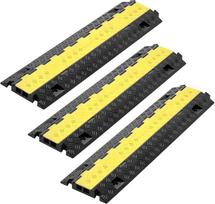 VEVOR 940 mm kabelių tiltelis, 9979 kg apkrova vienai ašiai, 2 kanalai (31 x 28 mm), TPU apsauga nuo užkliuvimo, apsauga nuo užkliuvimo, grindų dangos, skirtas vietoms su aukštu slenksčiu, namams, biurams, sandėliams, 3 vnt. rinkinys