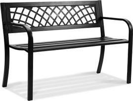 VEVOR Metalinis sodo suoliukas Patio suoliukas 1163 mm Parko suoliukas Poilsio suoliukas 218 kg keliamoji galia 3 asmenims Sodo ir parko suoliukas su atlošu ir porankiais, senovinis suoliukas sodui, parkui, kiemui, verandai
