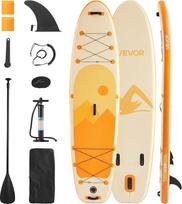 VEVOR Stand Up Paddling Board 323/335cm Aufblasbares Stand Up Paddle Board Set PVC SUP mit Board-Zubehör, Handytasche Pumpe Paddel & Reparaturset Rucksack Blau Paddle Set für Jungen Erwachsene